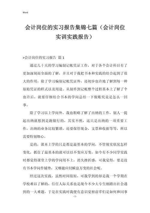 會計崗位實踐開題報告,在真實戰場中鍛造職業競爭力 第1張 會計崗位實踐開題報告,在真實戰場中鍛造職業競爭力 第1張
