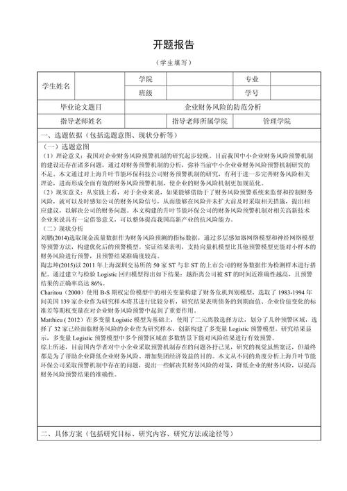 電商財務風險預警與防范策略的開題報告研究文章 第1張 電商財務風險預警與防范策略的開題報告研究文章 第1張